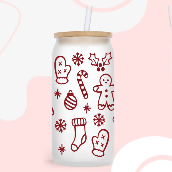 Wholesale Cartoon Christmas Little Snowman Antler 16oz Cup UV DTF Wraps