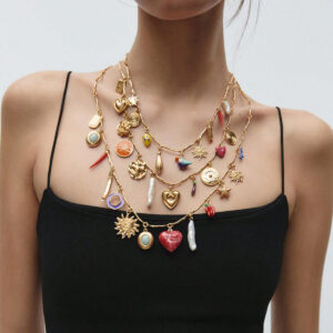 Wholesale Bohemian Love Bird Pearl Multi Layer Necklace