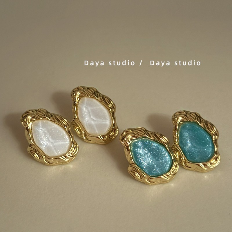 Wholesale Summer Ser Fairy French Retro Shimmering Resin Earrings