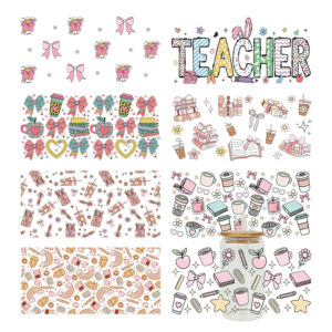 Wholesale UV Transfer Paste Glass Crystal Label Crystal Paste Cross-border Special Paste for 16oz Glass Cup 23cmX11cm