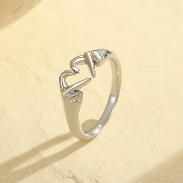 Wholesale Valentine's Day Hands to Heart Ring