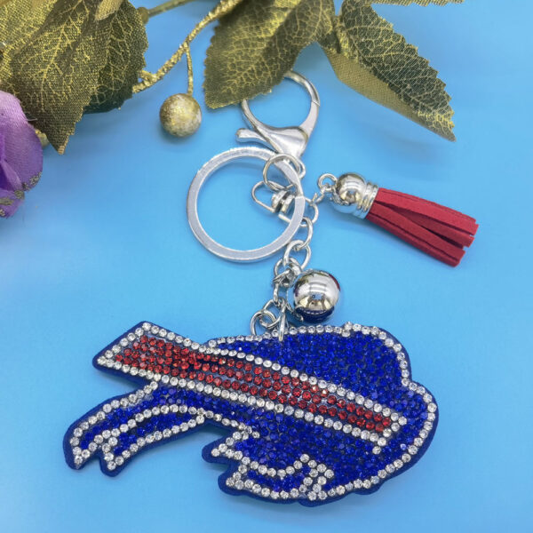 Wholesale Team Logo Diamond-encrusted Keychain