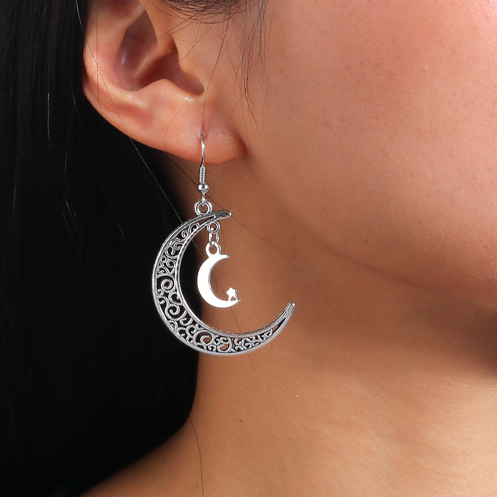Wholesale Vintage Sun Moon Earrings