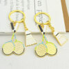 Wholesale Golden Cute Mini Badminton Metal Keychain