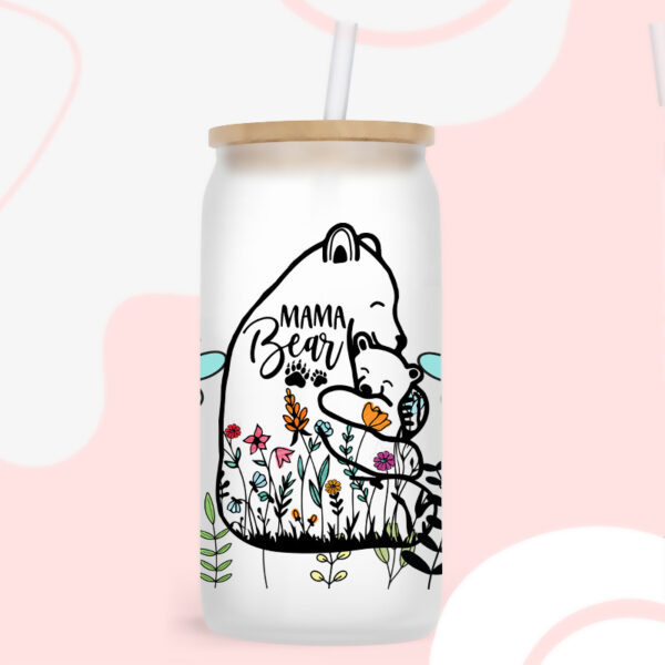 Wholesale Cartoon Family Love Mother's Day Print 16oz Cup UV DTF Wraps