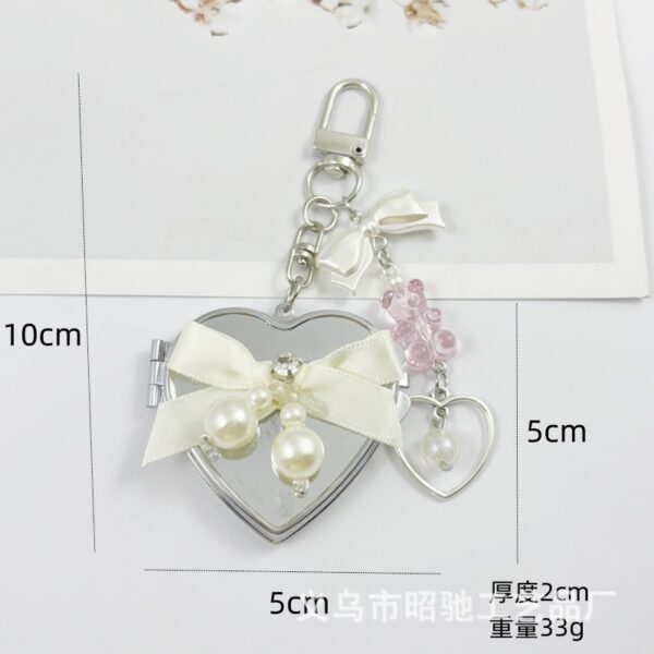 O1CN01jy2p6220vkgVqznz2_2550186912-0-cib Wholesale Colorful Bow Love Mirror Metal Keychain