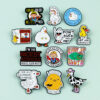 Wholesale Cartoon Duck series cute English letter brooch