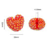 Wholesale Jelly colored heart-shaped diamond core acrylic beads