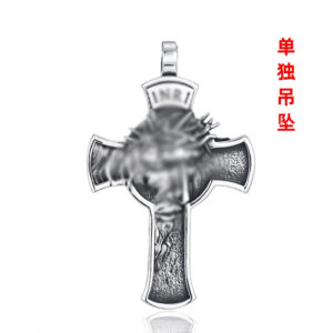 Steel-colored pendant S09-08