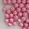 Wholesale 5pcs 20MM Acrylic Rose Red Leopard Print Beads