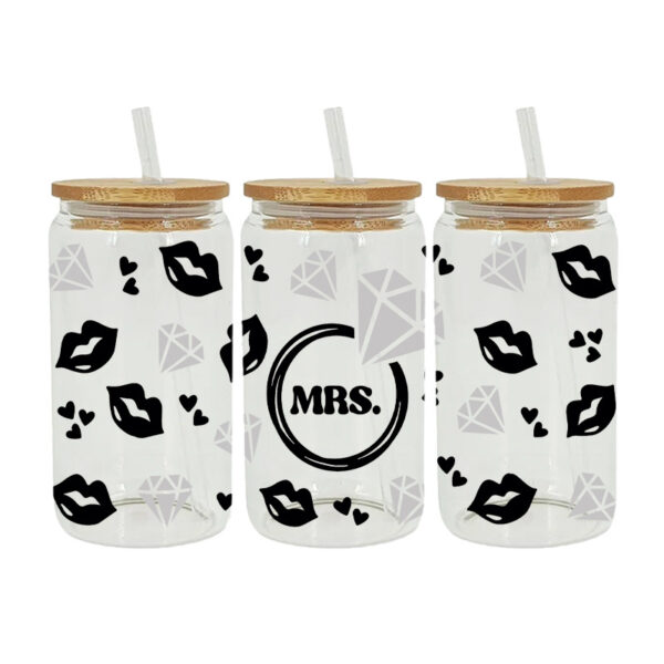 Wholesale UV Transfer Paste Glass Crystal Label Crystal Paste Cross-border Special Paste for 16oz Glass Cup 23cmX11cm