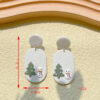 Wholesale Snowman Wreath Cartoon Cute Soft Ceramic Earrings