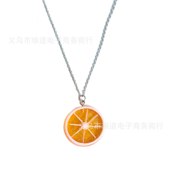 Wholesale Fruit Resin Lemon Slice Jewelry Set