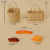 Wholesale Miniature food toys mini bread weaving basket Doll Accessories