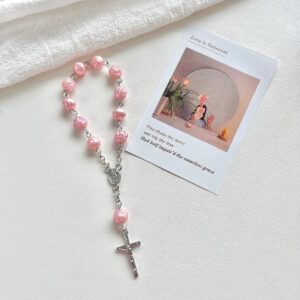 Pink rose cross