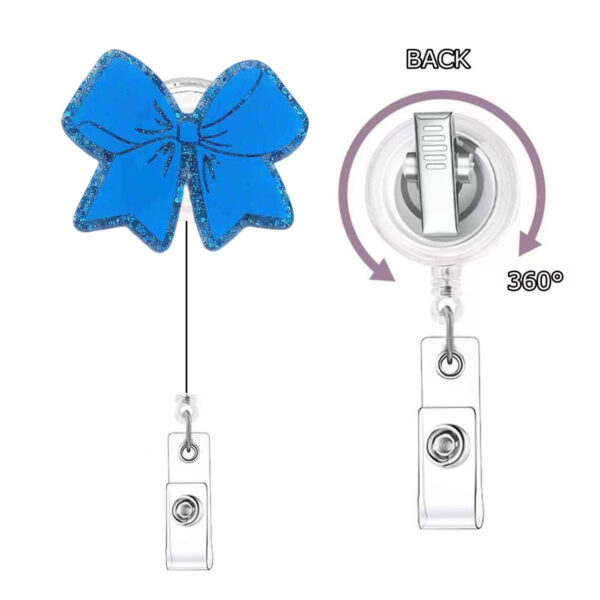 Wholesale acrylic badge scroll for nurses and doctors, glittery fun ID badges, retractable badges, easy-pull buckles