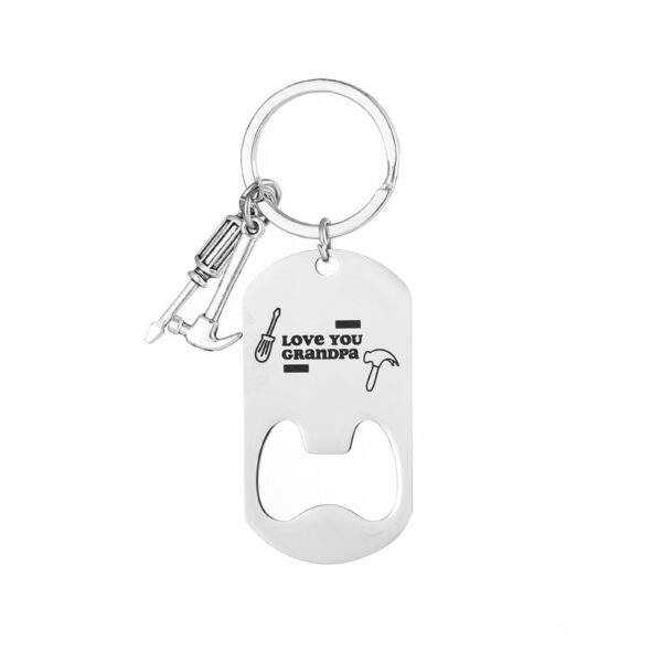 Wholesale Stainless steel engraved bottle opener metal keychain
