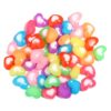 Wholesale 10pcs Jelly colored double-layer heart-shaped acrylic beads
