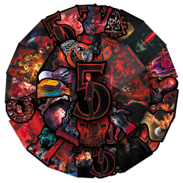 Wholesale 50pcs black and red horror character cartoons