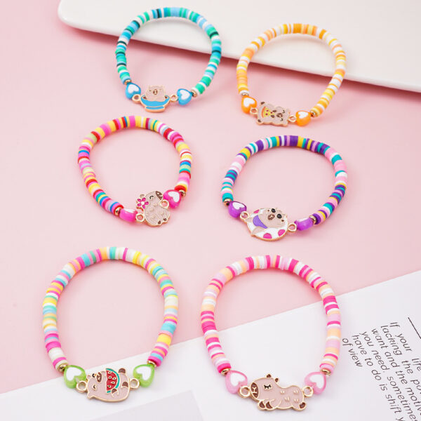 Wholesale Cartoon Kidsren's Bracelet Soft Pottery Clay Clay Bead bracelet