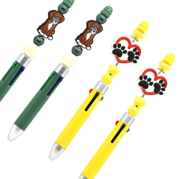 Wholesale Random 100pcs Cute Puppy Beaded Pvc Soft Rubber Beads