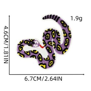 Purple venomous snake cloth patch 2#