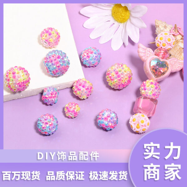 Wholesale 50pcs Creative Diamond Ball Beads DIY Jewelry Accessories