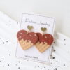 Wholesale Valentine's Day Heart-Shaped Chocolate Cone Acrylic Earrings