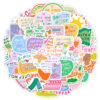 Wholesale 50pcs inspirational phrase labels, waterproof vinyl stickers