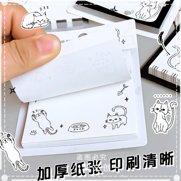 Wholesale cat sticky notes cartoon style convenient sticky notes