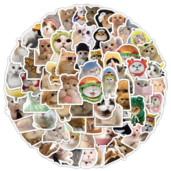 Wholesale 100 Cartoon Cute Kittens and Puppies Waterproof Vinyl Stickers