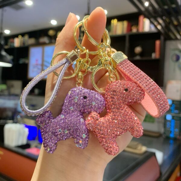 Wholesale Cute Rhinestone Pony Keychain