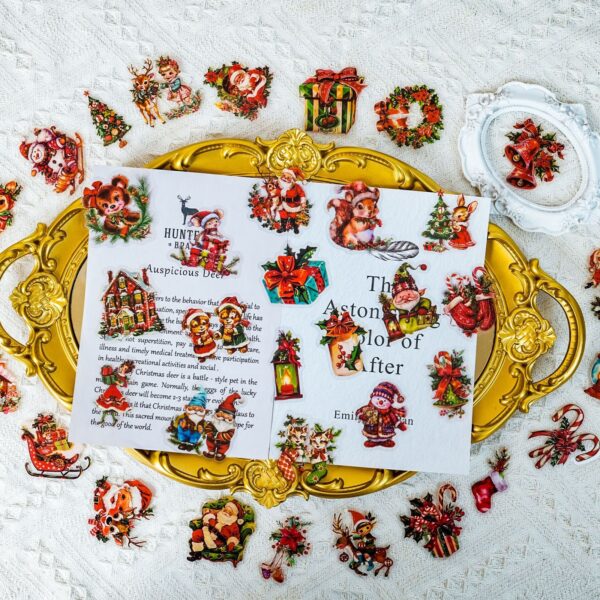 Wholesale 50pcs Santa Claus gift stickers