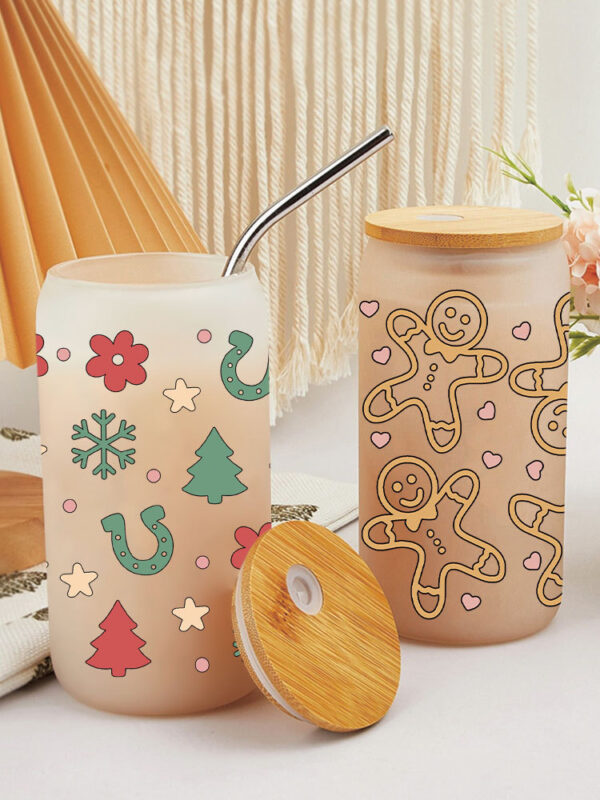 Wholesale UV transfer sticker glass crystal label Crystal sticker cross-border special sticker for 16oz glass cup 23cmX11cm