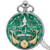 Wholesale Golden quartz castle commemorative movement cket watch  OLY Exclusive