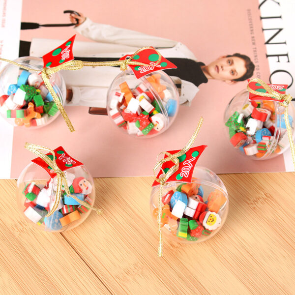 Wholesale Cartoon cute rubber ball Christmas tree Crystal eraser