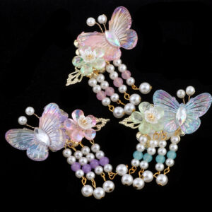 Wholesale 10pcs Butterfly Step Shake tassel Drill Ball Straight Hole Beads