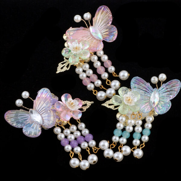 Wholesale 10pcs Butterfly Step Shake tassel Drill Ball Straight Hole Beads