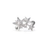 Wholesale Silver starfish ocean zircon open ring