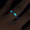 Wholesale Luminous Five-pointed Star Fluorescent Hollow Color Waterproof Small Star Ring