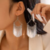 Wholesale Circular hollow crescent earrings