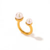 Wholesale Stainless steel pearl ring vintage