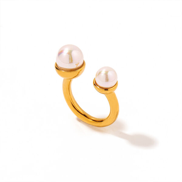 Wholesale Stainless steel pearl ring vintage