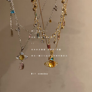 Wholesale 3D Planet Necklace