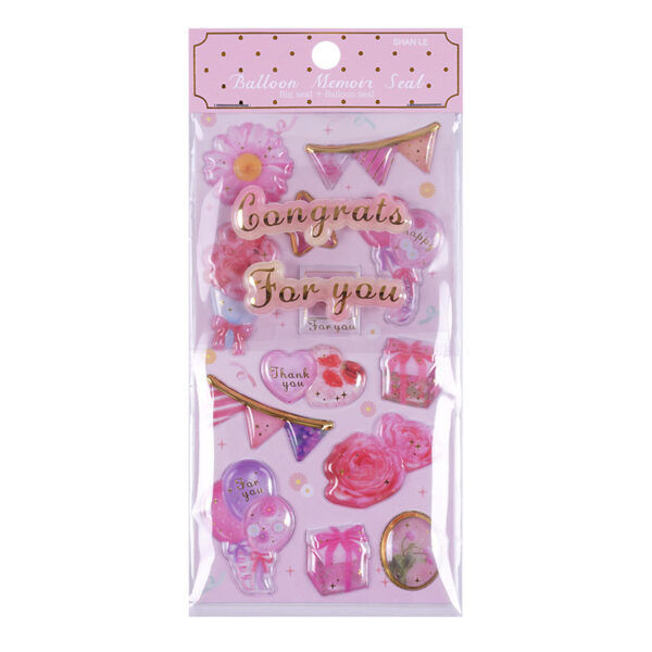 Wholesale Birthday cake, food, balloon stickers, children's girls, gold foil, Japanese cartoon, girly DIY decorative stickers