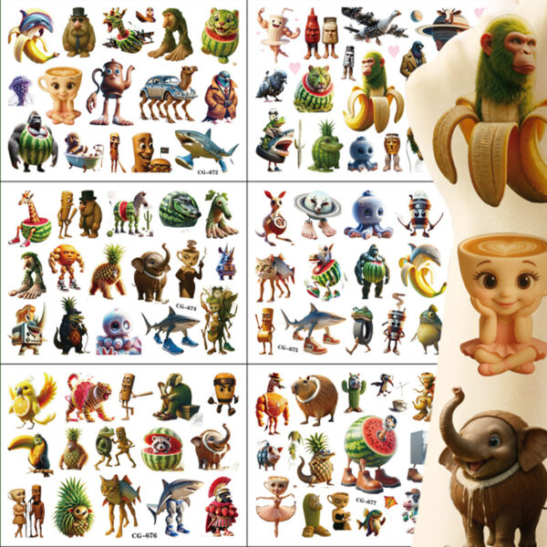 Wholesale Cartoon Tattoo Stickers Chilen's Tattoo Stickers