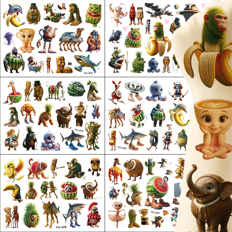 Wholesale Cartoon Tattoo Stickers Chilen's Tattoo Stickers