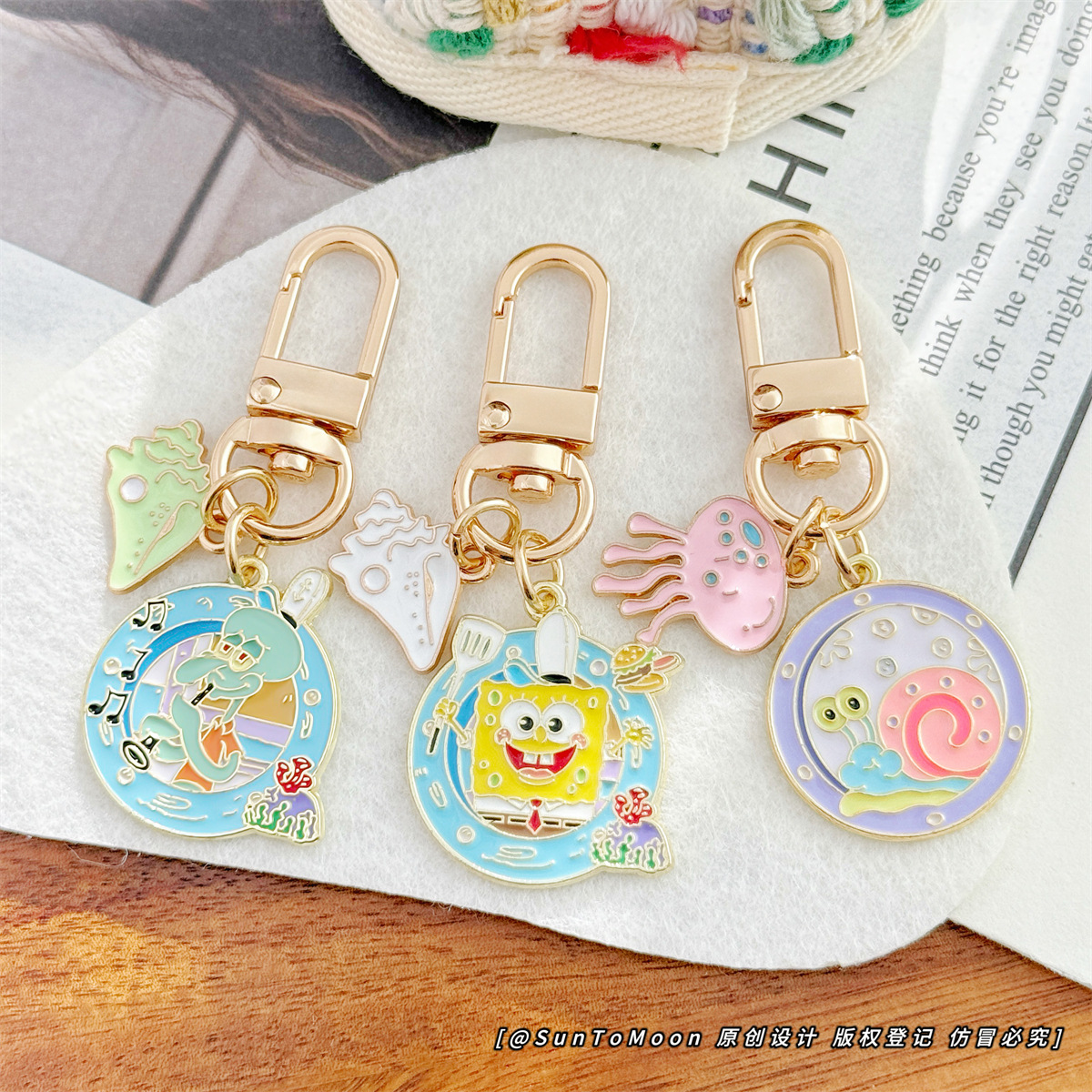 Wholesale Cute cartoon metal keychain
