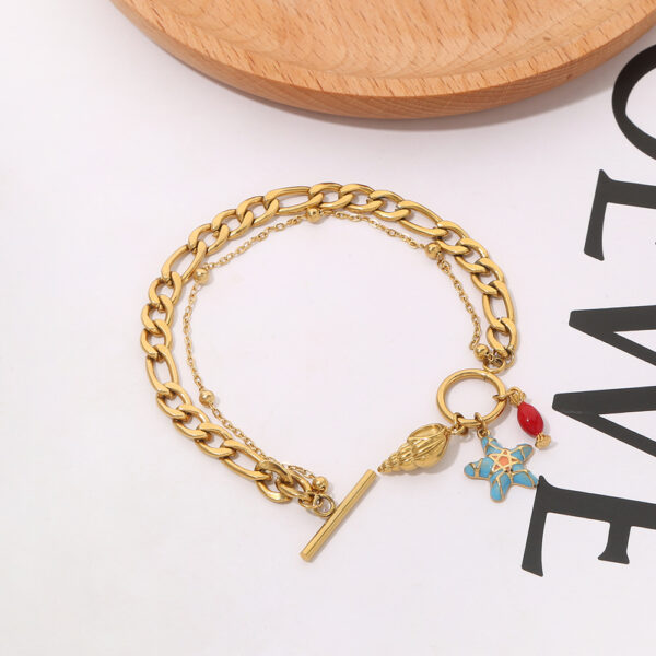 O1CN01kVZCcD1nmy4dy9GxZ_2217967715133-0-cib Wholesale Pearl Starfish Moon Cross Pendant Jewelry Bracelet