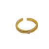 Wholesale Gold Zircon Heart Brushed Ring Women's Unique Exquisite Food Ring Niche Exquisite Accessible Luxury High-End Ring